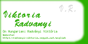 viktoria radvanyi business card