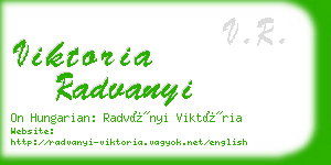 viktoria radvanyi business card